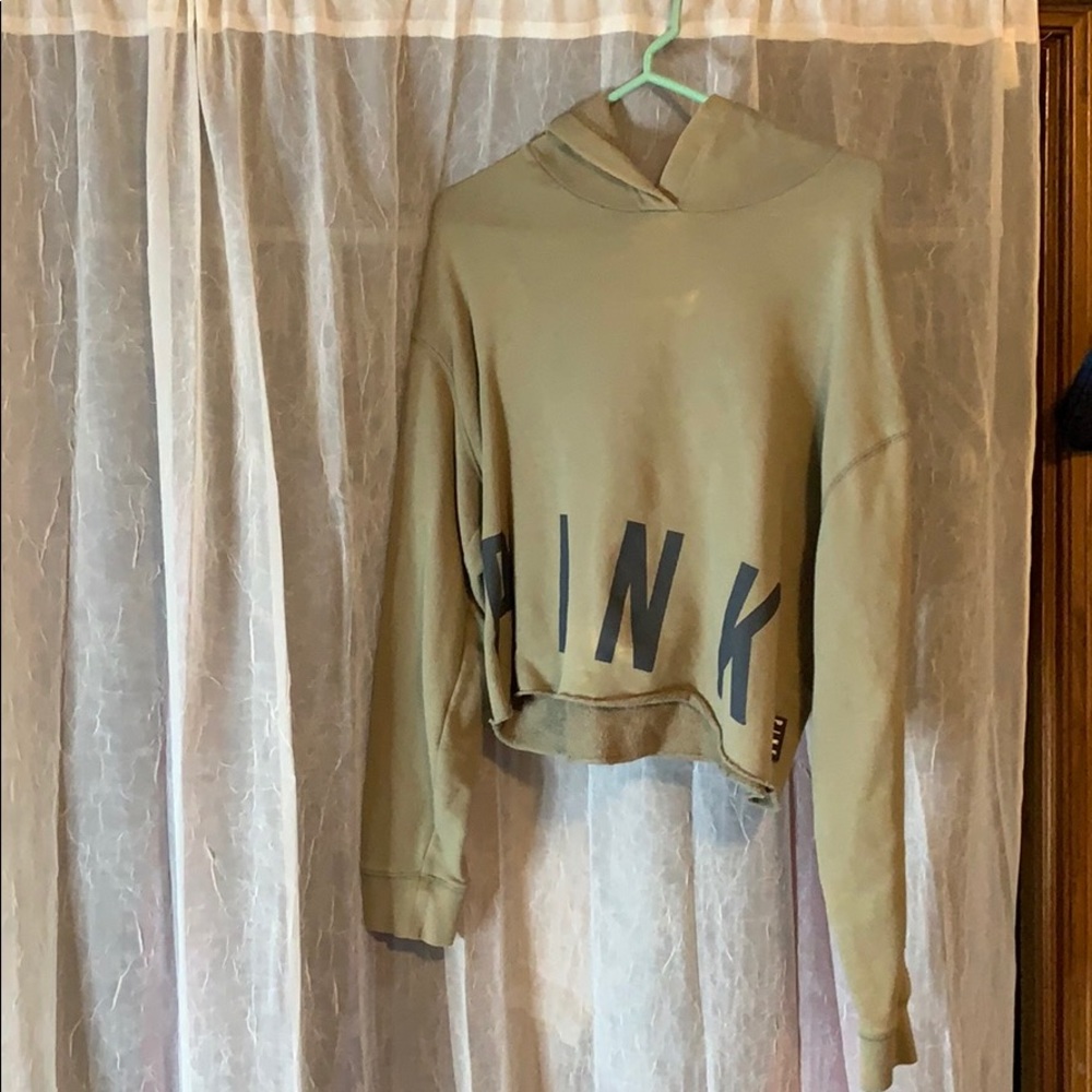 Medium PINK Cropped Hoodie.